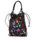 Floral Net Drawstring Bag, back view